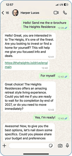Real Estate Chat Screenshot